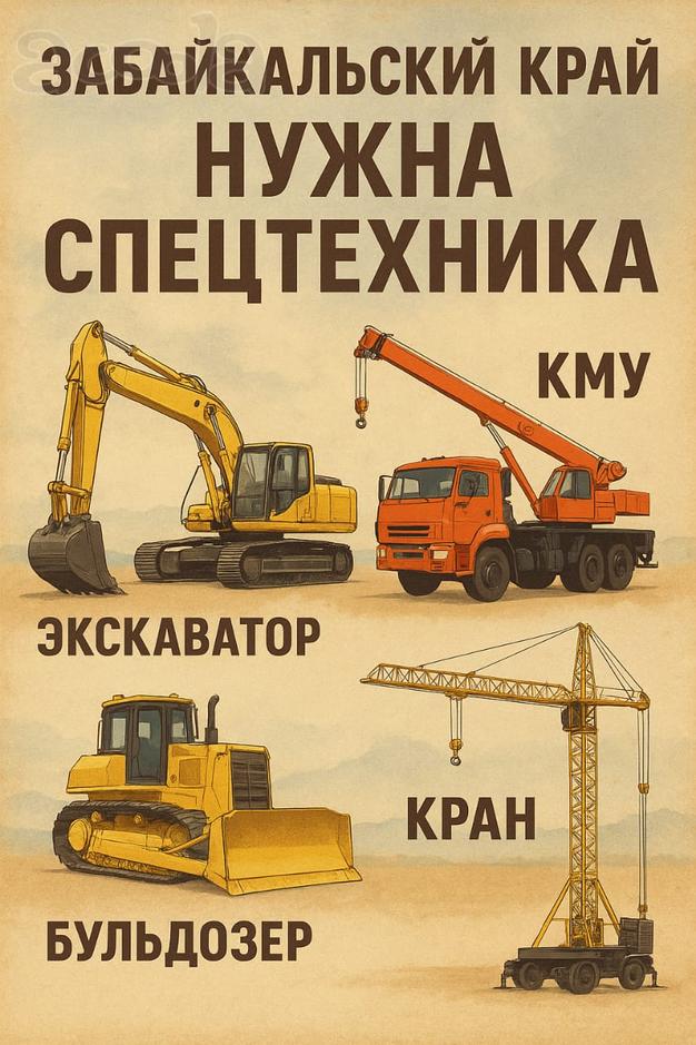 Требуется СПЕЦТЕХНИКА на Забайкальский край